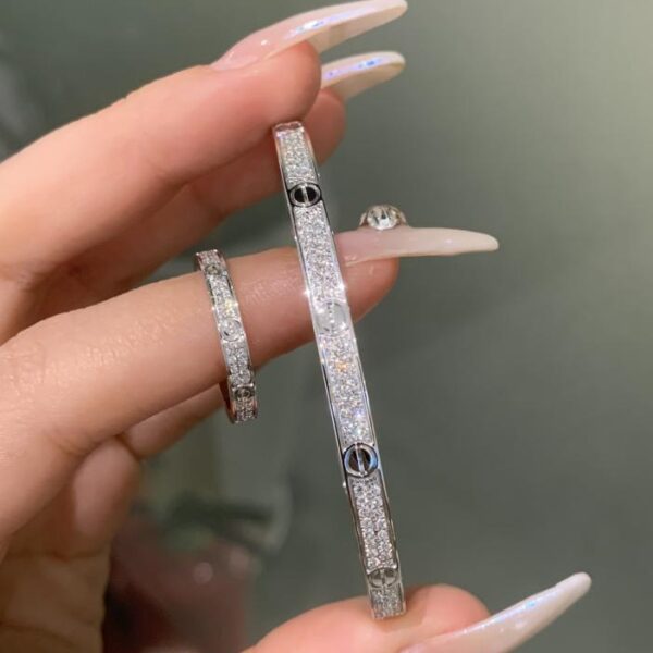 replik,replica,schmuck,1:1,beste,ohrringe,ring,Repliken Tatsächliche Aufnahme eines Schleierkraut-Armbands/Rings aus 18-karätigem Echtgold und Diamanten (A6FA)