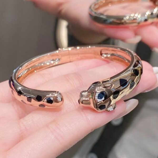replik,replica,schmuck,1:1,beste,ohrringe,ring,Repliken Maßgeschneidertes Cartier-Armband aus 18-karätigem Gold, echtem Gold und Diamanten mit Leoparden-Spot-Hellgold (71C7)