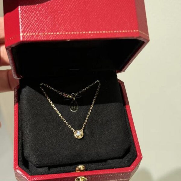 replik,replica,schmuck,1:1,beste,ohrringe,ring,Repliken Maßgeschneiderte Cartier-Diamantkette mit fliegender Untertasse aus 18 Karat Gold, echtem Gold und Diamanten (4C07)