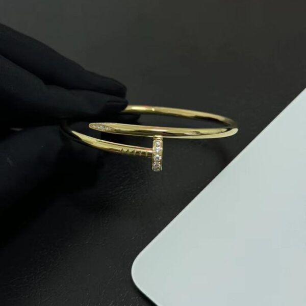 replik,replica,schmuck,1:1,beste,ohrringe,ring,Repliken Maßgeschneidertes 18-Karat-Gold, echtes Gold und echte Diamanten, Cartier-Nagelarmband aus massivem, dickem Kopf- und Schwanzdiamant (765C)