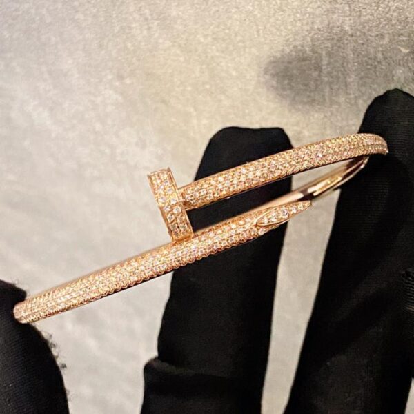 replik,replica,schmuck,1:1,beste,ohrringe,ring,Repliken Echtes 18-Karat-Echtgold- und Diamant-Cartier-Nagel-Volldiamantarmband (5F09)