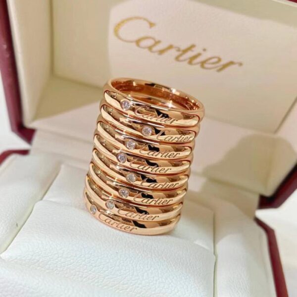 replik,replica,schmuck,1:1,beste,ohrringe,ring,Repliken Fertiger Ring, kompletter Ring, 18 Karat echtes Gold und echte Diamanten, Bild der Cartier-Ringkollektion“ (B042)