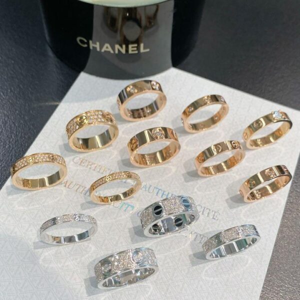 replik,replica,schmuck,1:1,beste,ohrringe,ring,Repliken Cartier-Fertigring, kompletter Ring, 18 Karat echtes Gold und echter Diamant, Nagelring-Sammlungsbild“ (62FF)