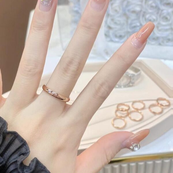 replik,replica,schmuck,1:1,beste,ohrringe,ring,Repliken Cartier klassischer Logo-Ring, 18-Karat-Echtgold und Diamantring komplett (AB34)