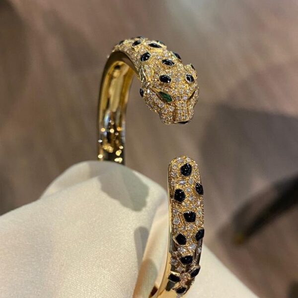 replik,replica,schmuck,1:1,beste,ohrringe,ring,Repliken Leopard ist Cartiers Heimdekoration ~ 18 Karat Echtgold und Diamanten (7E11)