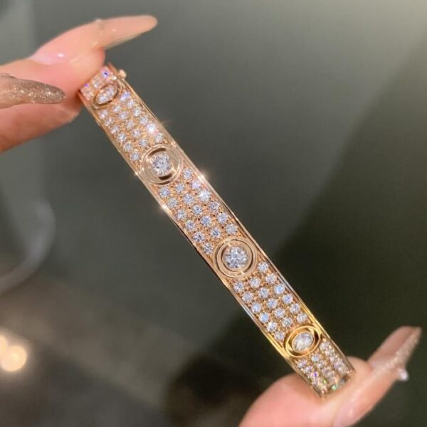replik,replica,schmuck,1:1,beste,ohrringe,ring,Repliken Hochwertiges Baby’s Breath-Armband von Cartier, 18 Karat Echtgold und Diamanten (DA30)