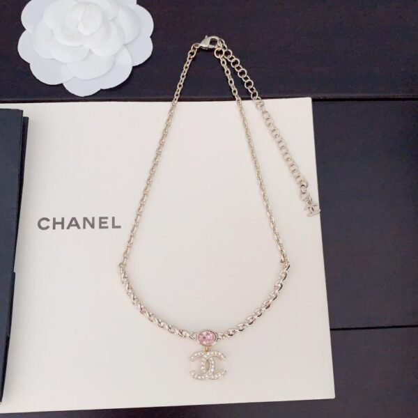 replik,replica,schmuck,1:1,beste,ohrringe,ring,Repliken Chanel neueste rosa Eisperlenkette (B554)