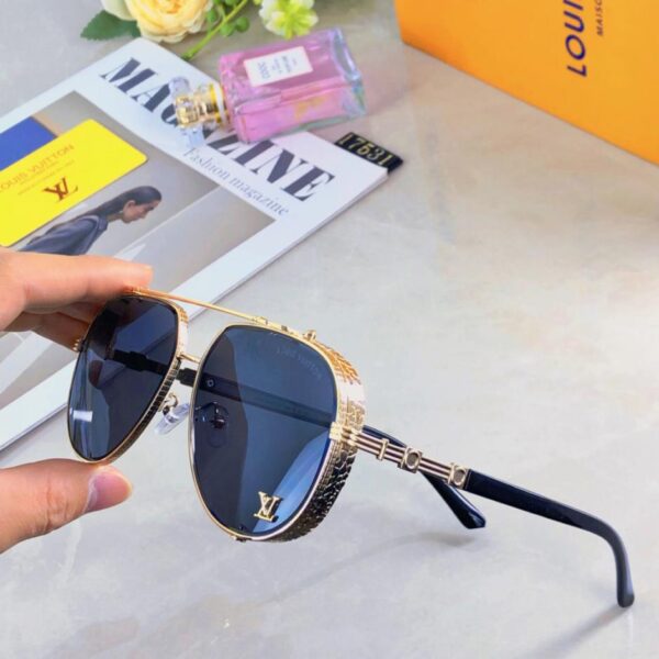replik,replica,schmuck,1:1,beste,ohrringe,ring,Repliken Louis Vuitton europäische und amerikanische Retro-Sonnenbrille im Punk-Stil für Herren
