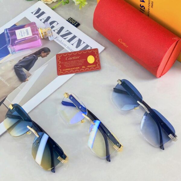 replik,replica,schmuck,1:1,beste,ohrringe,ring,Repliken Cartier neue dreidimensionale Leoparden-Sonnenbrille, personalisierte randlose Sonnenbrille