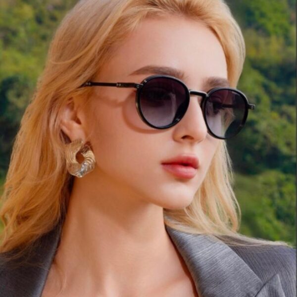 replik,replica,schmuck,1:1,beste,ohrringe,ring,Repliken Louis Vuitton Retro-Sonnenbrille aus Metall mit kleinem runden Rahmen, Sonnenbrille mit UV-Schutz zum Autofahren, für Männer und Frauen