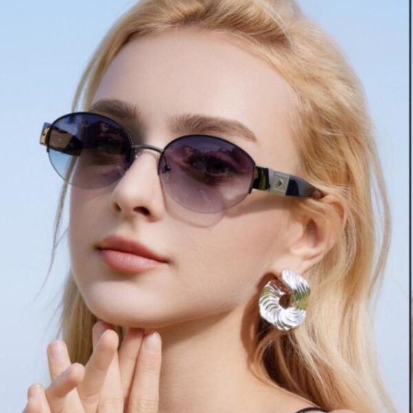 replik,replica,schmuck,1:1,beste,ohrringe,ring,Repliken Louis Vuitton modische Retro-Sonnenbrille mit ovalem Metallrahmen, Sonnenbrille für Männer und Frauen (993F)