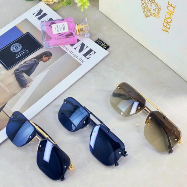 replik,replica,schmuck,1:1,beste,ohrringe,ring,Repliken Versace rahmenlose Polygon-Doppelsteg-Sonnenbrille für Herren und Damen, personalisierte Sonnenbrille aus Metall, rahmenlose Sonnenbrille (197B)