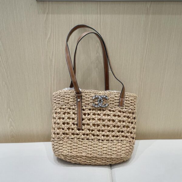 replik,replica,schmuck,1:1,beste,ohrringe,ring,Repliken Chanels neue Sommer-All-Match-Casual-Tasche aus gewebtem Stroh