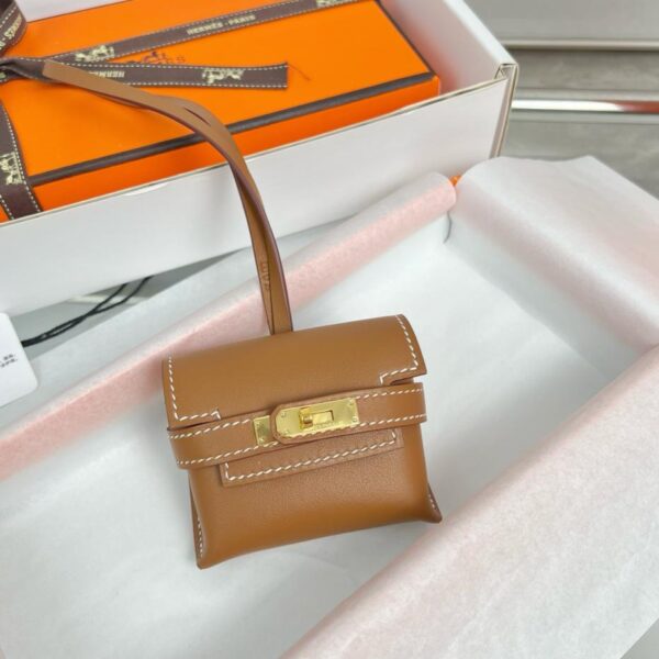 replik,replica,schmuck,1:1,beste,ohrringe,ring,Repliken HERMES Kelly Kopfhörer-Taschenanhänger, exquisites Originalprodukt, rein handgefertigt mit Nähten