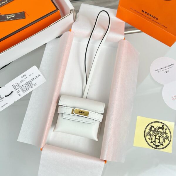 replik,replica,schmuck,1:1,beste,ohrringe,ring,Repliken HERMES Kelly Kopfhörer-Taschenanhänger, exquisites Originalprodukt, rein handgefertigt mit Nähten
