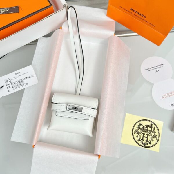 replik,replica,schmuck,1:1,beste,ohrringe,ring,Repliken HERMES Kelly Kopfhörer-Taschenanhänger, exquisites Originalprodukt, rein handgefertigt mit Nähten