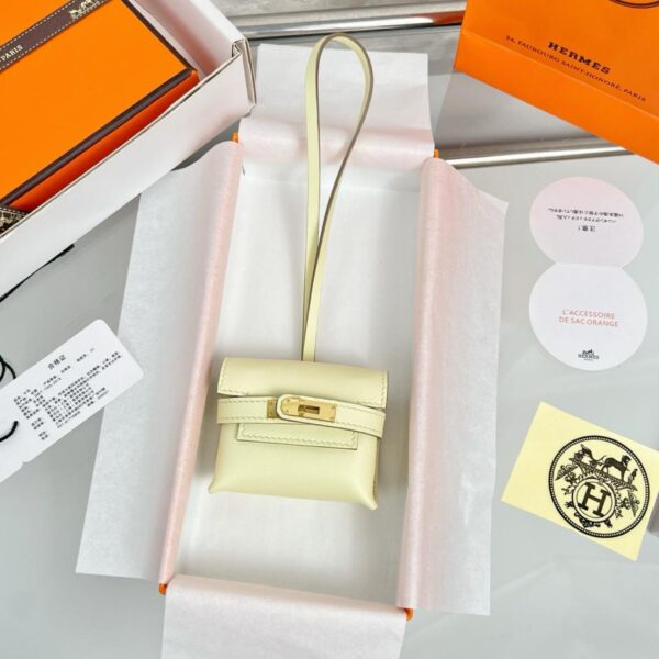 replik,replica,schmuck,1:1,beste,ohrringe,ring,Repliken HERMES Kelly Kopfhörer-Taschenanhänger, exquisites Originalprodukt, rein handgefertigt mit Nähten