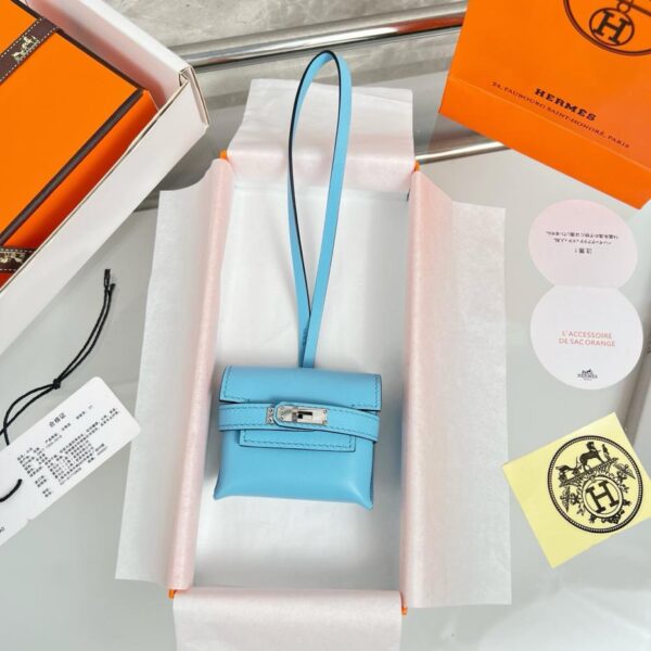 replik,replica,schmuck,1:1,beste,ohrringe,ring,Repliken HERMES Kelly Kopfhörer-Taschenanhänger, exquisites Originalprodukt, rein handgefertigt mit Nähten