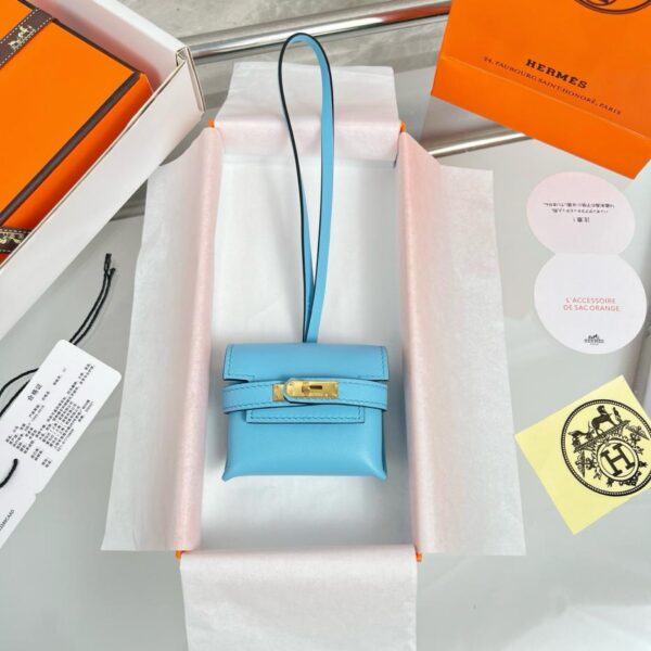 replik,replica,schmuck,1:1,beste,ohrringe,ring,Repliken HERMES Kelly Kopfhörer-Taschenanhänger, exquisites Originalprodukt, rein handgefertigt mit Nähten