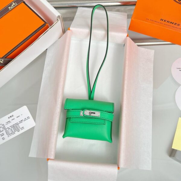 replik,replica,schmuck,1:1,beste,ohrringe,ring,Repliken HERMES Kelly Kopfhörer-Taschenanhänger, exquisites Originalprodukt, rein handgefertigt mit Nähten