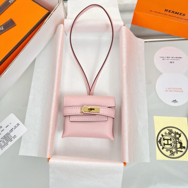 replik,replica,schmuck,1:1,beste,ohrringe,ring,Repliken HERMES Kelly Kopfhörer-Taschenanhänger, exquisites Originalprodukt, rein handgefertigt mit Nähten