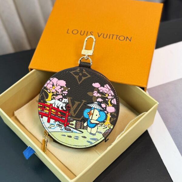 replik,replica,schmuck,1:1,beste,ohrringe,ring,Repliken Louis Vuitton runder Geldbörsenanhänger, 8 Farben, Geldbörse aus der Vivienne-Vivi-Serie
