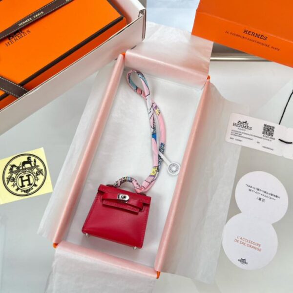 replik,replica,schmuck,1:1,beste,ohrringe,ring,Repliken HERMES Mini-Kelly-Tasche (Zinnoberrot) Kelly-Twilly-Anhänger