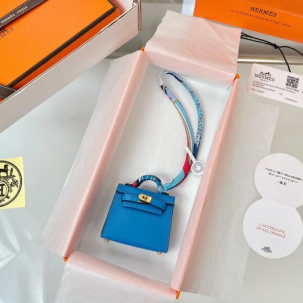 replik,replica,schmuck,1:1,beste,ohrringe,ring,Repliken HERMES Mini-Kelly-Tasche (Wasserfeenblau) Kelly-Twilly-Anhänger