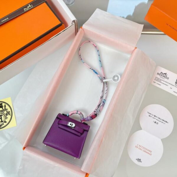 replik,replica,schmuck,1:1,beste,ohrringe,ring,Repliken HERMES Mini-Kelly-Tasche (Seeanemone lila) Kelly-Twilly-Anhänger