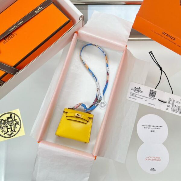 replik,replica,schmuck,1:1,beste,ohrringe,ring,Repliken HERMES Mini-Kelly-Tasche (Bernsteingelb) Kelly-Twilly-Anhänger
