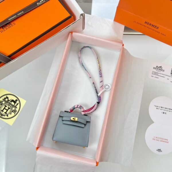 replik,replica,schmuck,1:1,beste,ohrringe,ring,Repliken HERMES Mini-Kelly-Tasche (Dunstblau) Kelly-Twilly-Anhänger