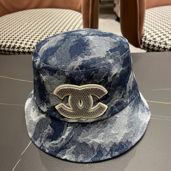 replik,replica,schmuck,1:1,beste,ohrringe,ring,Repliken CHANEL neuer jeansblauer Retro-Fischerhut