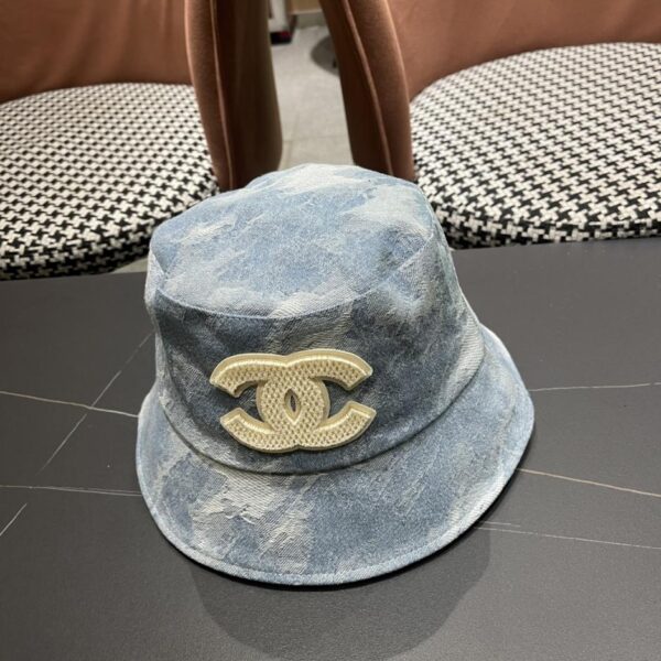 replik,replica,schmuck,1:1,beste,ohrringe,ring,Repliken CHANEL neuer jeansblauer Retro-Fischerhut