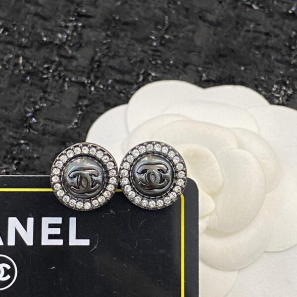 replik,replica,schmuck,1:1,beste,ohrringe,ring,Repliken Chanel – Runde CC-Diamantohrringe in Originalqualität (L0M93)