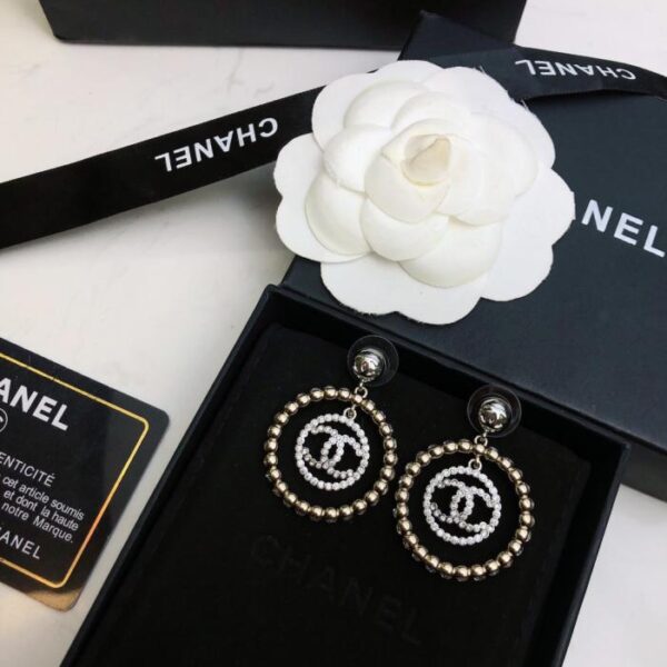replik,replica,schmuck,1:1,beste,ohrringe,ring,Repliken Chanel New Classic Doppel-C-Ohrringe Original Messing 925 Sterling Silber Nadel (GGBH5)