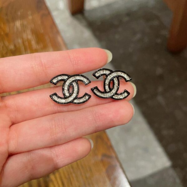 replik,replica,schmuck,1:1,beste,ohrringe,ring,Repliken Chanel Vintage Doppel-C-Ohrringe Original-Replik-Logo (H49BO)