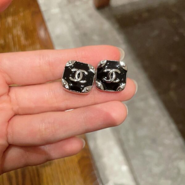 replik,replica,schmuck,1:1,beste,ohrringe,ring,Repliken Chanel Vintage Doppel-C-Ohrringe Original-Replik-Logo (MELSG)
