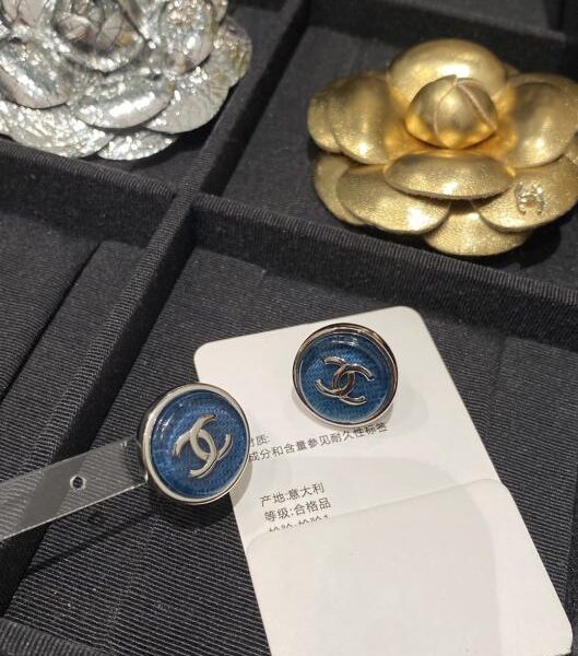 replik,replica,schmuck,1:1,beste,ohrringe,ring,Repliken Chanel 25a handgefertigte ovale Ohrringe aus feinem Glitzer-Obsidian (OU5Y1)