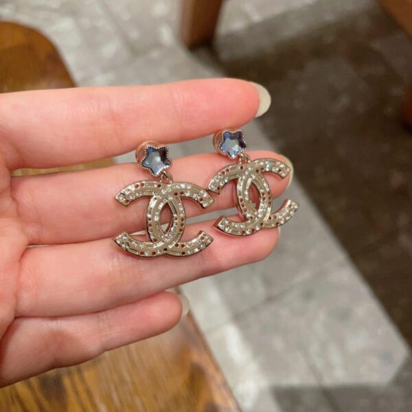 replik,replica,schmuck,1:1,beste,ohrringe,ring,Repliken Chanel Vintage Doppel-C-Ohrringe Original-Replik-Logo (530EG)