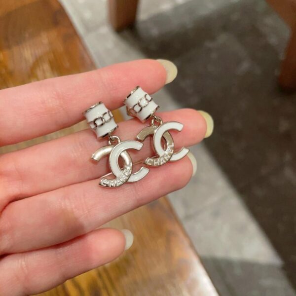 replik,replica,schmuck,1:1,beste,ohrringe,ring,Repliken Chanel Vintage Doppel-C-Ohrringe Original-Replik-Logo (3GBHQ)