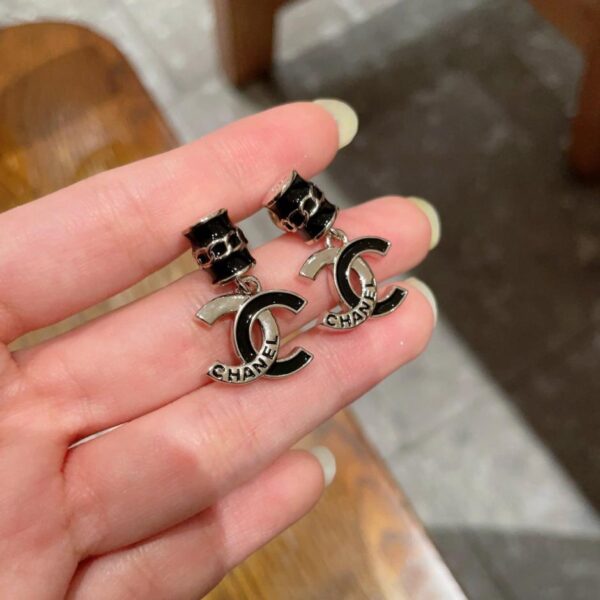 replik,replica,schmuck,1:1,beste,ohrringe,ring,Repliken Chanel Vintage Doppel-C-Ohrringe Original-Replik-Logo (IAR34)