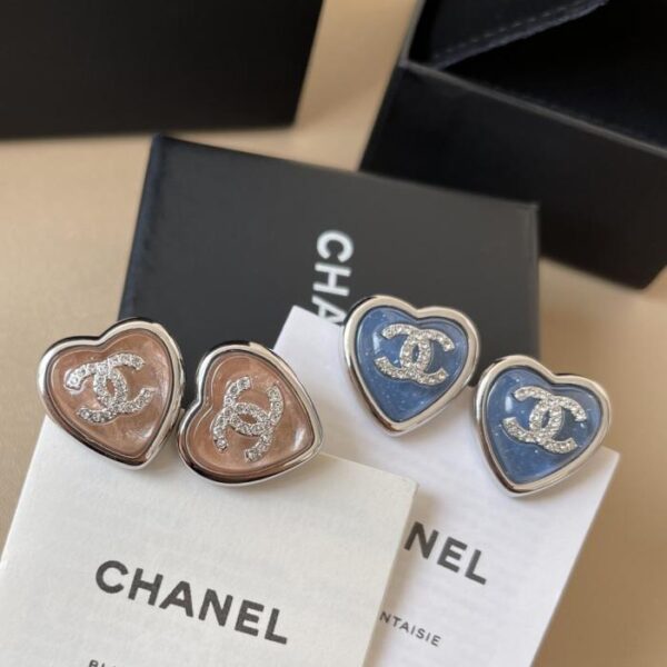 replik,replica,schmuck,1:1,beste,ohrringe,ring,Repliken Chanel 25P Herz-Glasohrringe (3199F)