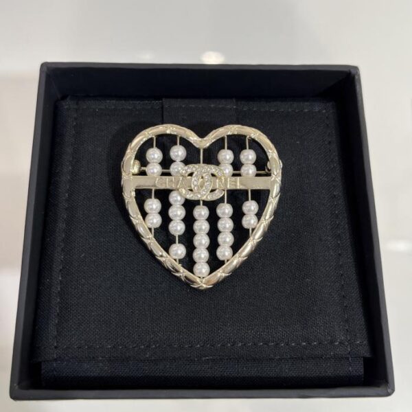 replik,replica,schmuck,1:1,beste,ohrringe,ring,Repliken Chanel 25A neue Goldbrosche mit Doppel-C-Liebesperlen und Abakus-Anhänger (47LNX)