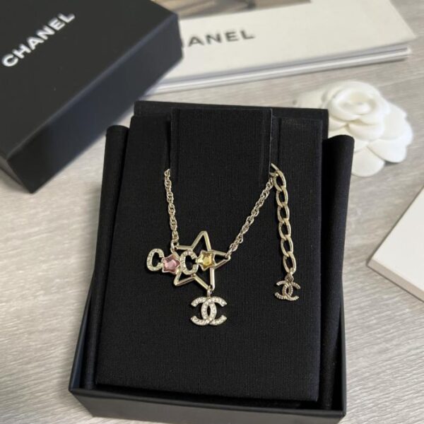 replik,replica,schmuck,1:1,beste,ohrringe,ring,Repliken Chanel 25P neue Halskette und Ohrringe aus der Star-Serie mit rosa Kristallen (AZPZK)