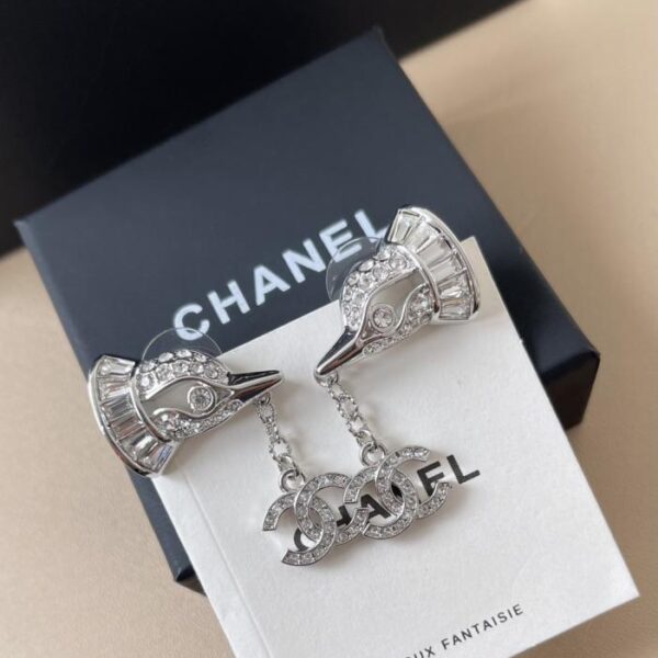 replik,replica,schmuck,1:1,beste,ohrringe,ring,Repliken Chanel – Neue Vogelohrringe aus den 25er-Jahren, Silberbeschläge mit Kristalleinlage in Vogelform (MMBY9)