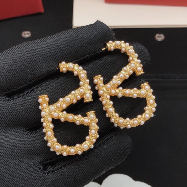replik,replica,schmuck,1:1,beste,ohrringe,ring,Repliken Valentino neuestes Modell Diamant-Reisperlen-Ohrringe aus durchgehendem ZP-Messingmaterial (FU916)