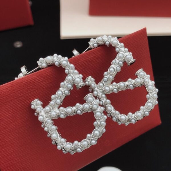 replik,replica,schmuck,1:1,beste,ohrringe,ring,Repliken Valentino neuestes Modell Diamant-Reisperlen-Ohrringe aus durchgehendem ZP-Messingmaterial, große Größe (M2O5N)