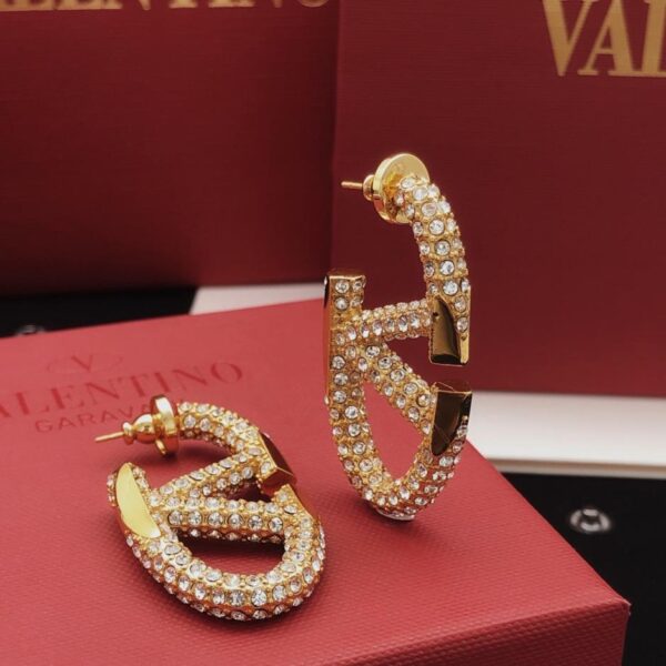 replik,replica,schmuck,1:1,beste,ohrringe,ring,Repliken Valentino neuestes Modell Diamantohrringe aus konsistentem ZP-Messingmaterial, große Größe (ZJMFX)