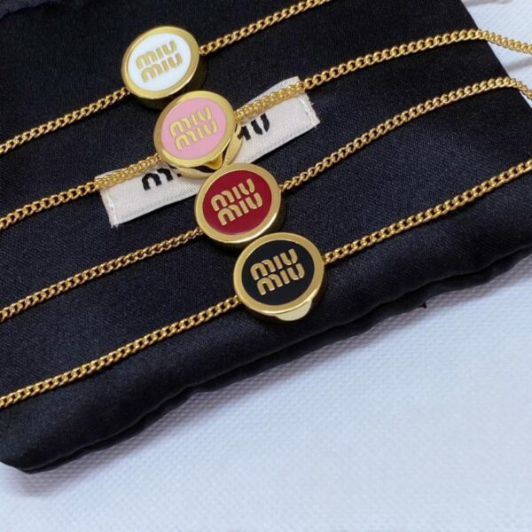 replik,replica,schmuck,1:1,beste,ohrringe,ring,Repliken Miu Miu Rundes Emaille-Armband (1OO90)
