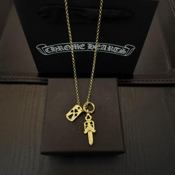 replik,replica,schmuck,1:1,beste,ohrringe,ring,Repliken Neue, hochwertige Chrome Hearts Schwert-Halskette (453GC)